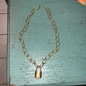 Necklace with authentic LV lock